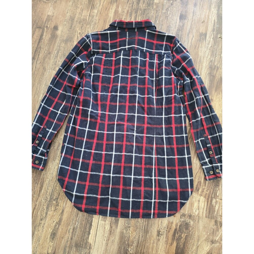 Duluth Trading Co Womens Flannel Shirt Red & Blue Plaid Button Up Size M - Picture 5 of 5